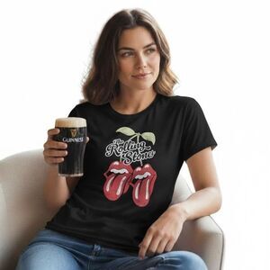 Rolling Stones Women's Graphic Tee Black 2XL Casual Rock Music Rock n Roll